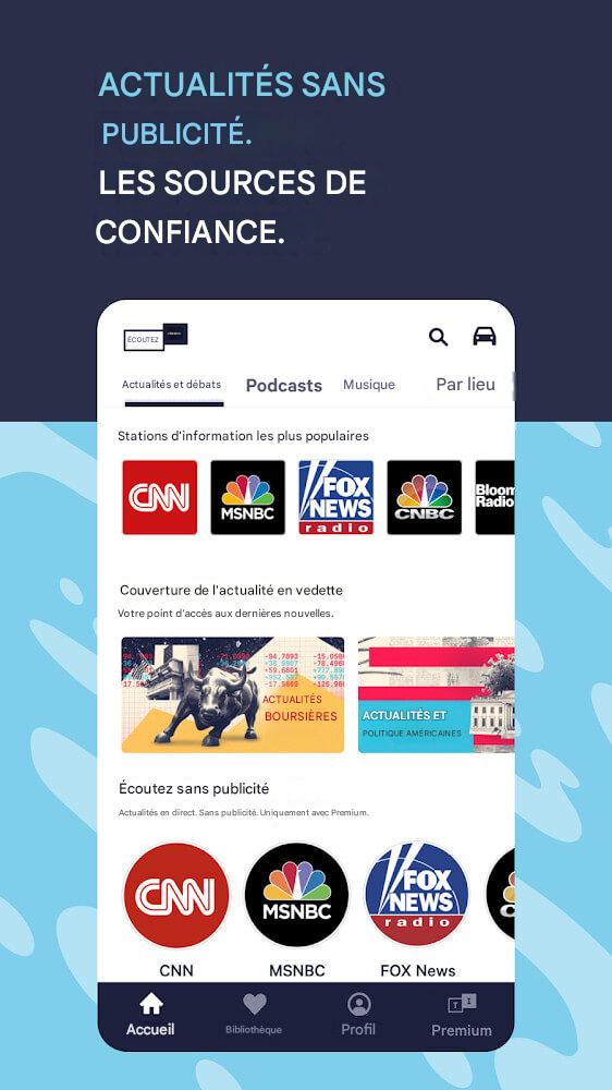 TuneIn Pro : sports en direct, actualités, musique et podcasts